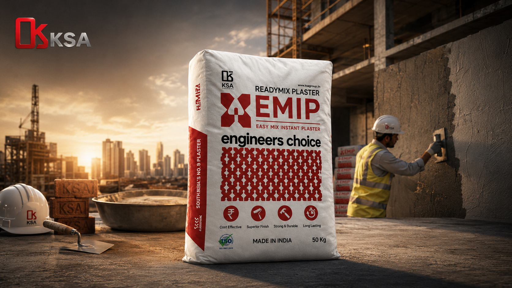 EMIP ready-mix plaster by KSA Group