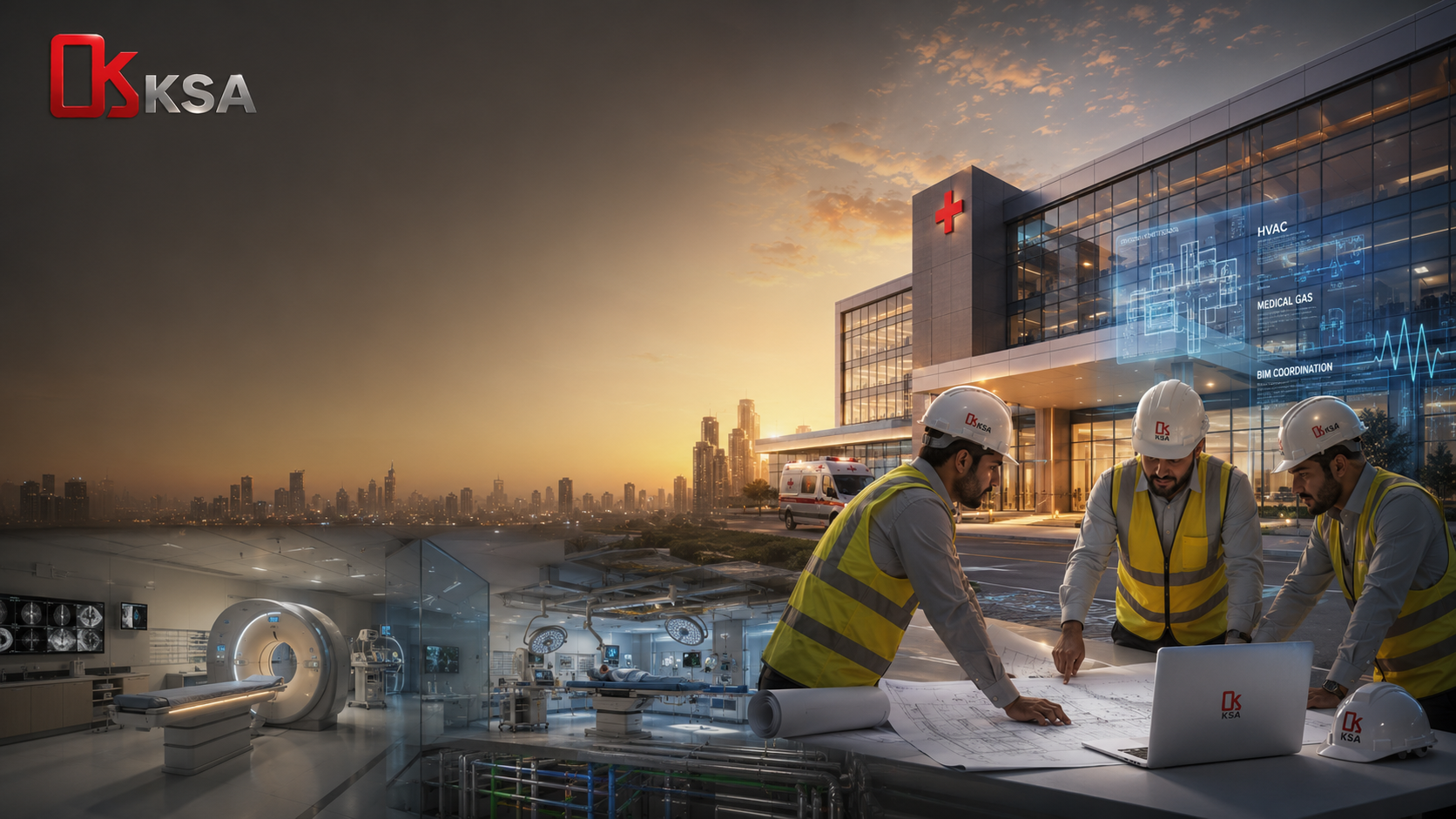 KSA healthcare construction and engineering coordination